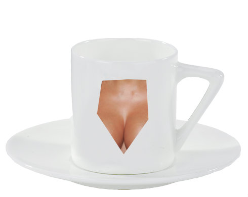 Espresso hrnek s podšálkem 100ml Simply the breast