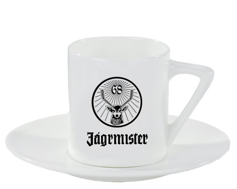 Espresso hrnek s podšálkem 100ml Jágrmistr