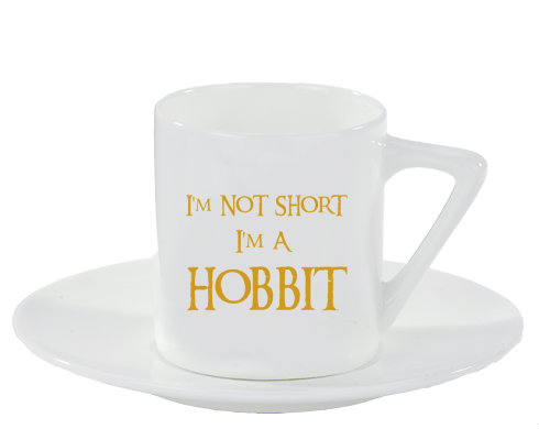 Espresso hrnek s podšálkem 100ml I'm Hobbit
