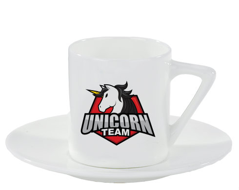 Espresso hrnek s podšálkem 100ml Unicorn team