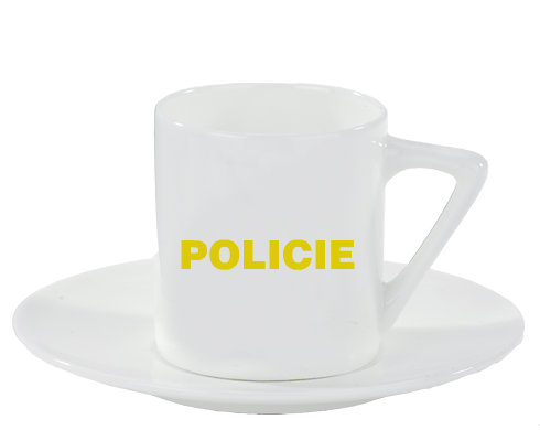 Espresso hrnek s podšálkem 100ml Policie