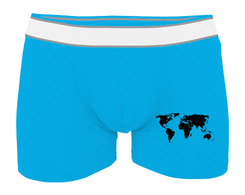 Pánské boxerky Contrast Mapa světa