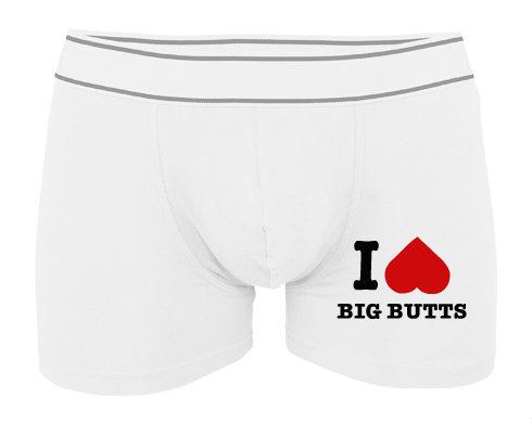 Pánské boxerky Contrast I LOVE BIG BUTTS