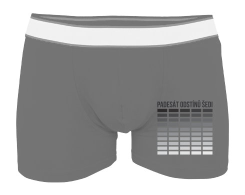 Pánské boxerky Contrast Padesát odstínů šedi
