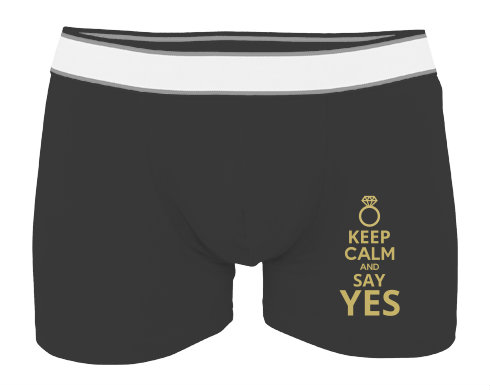 Pánské boxerky Contrast Keep calm and say YES
