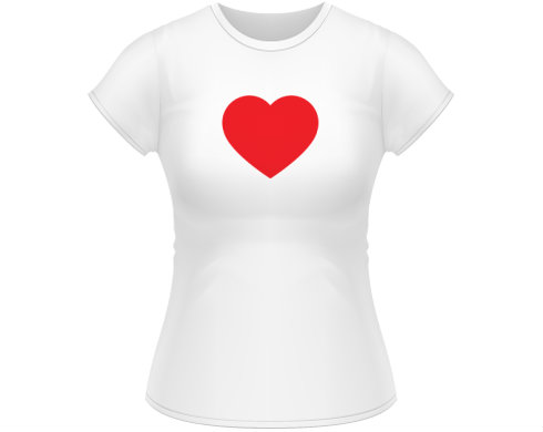 Dámské tričko Classic Jednoduché srdce