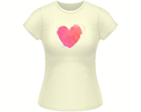 Dámské tričko Classic watercolor heart