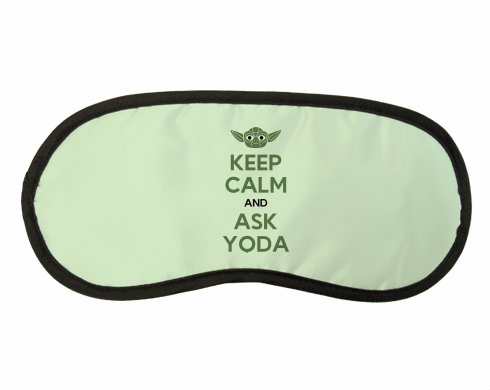 Maska na spaní - škraboška Keep calm and ask yoda