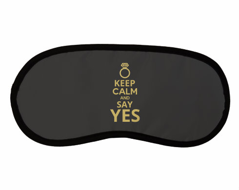 Maska na spaní - škraboška Keep calm and say YES