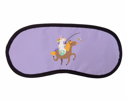Maska na spaní - škraboška Unicorn ride a horse