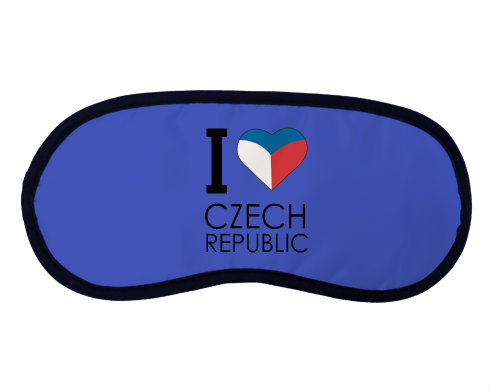 Maska na spaní - škraboška I love Czech republic