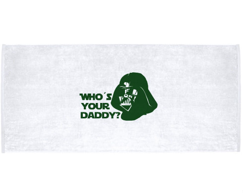 Celopotištěný sportovní ručník Who is your daddy