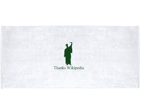 Celopotištěný sportovní ručník Thanks wikipedia