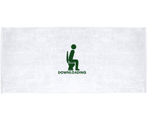 Celopotištěný sportovní ručník DOWNLOADING