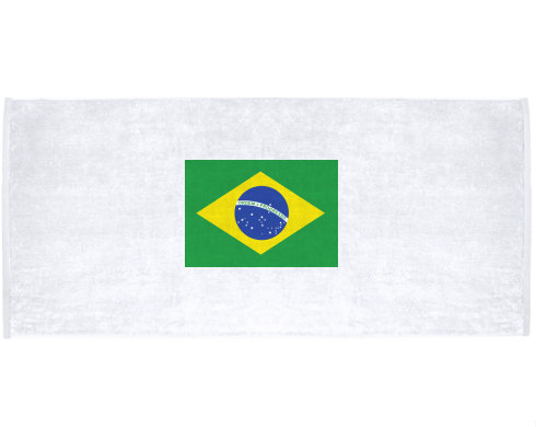 Celopotištěný sportovní ručník Brazilská vlajka
