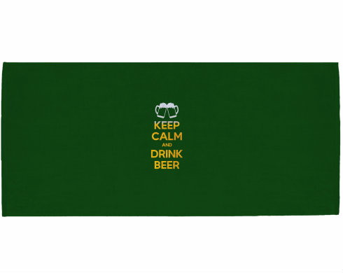 Celopotištěný sportovní ručník Keep calm and drink beer