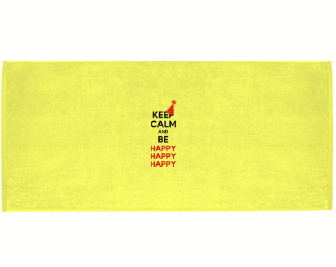 Celopotištěný sportovní ručník Keep calm and be happy