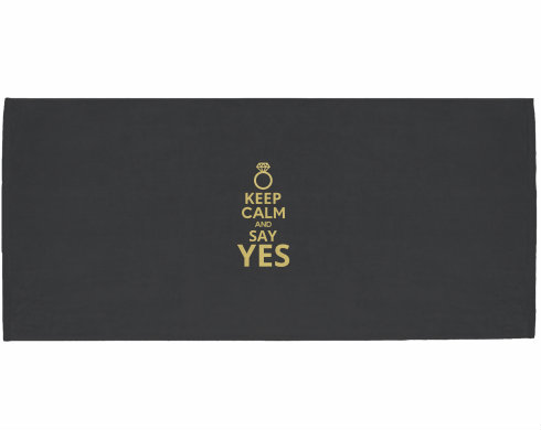 Celopotištěný sportovní ručník Keep calm and say YES