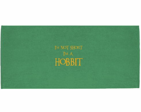 Celopotištěný sportovní ručník I'm Hobbit