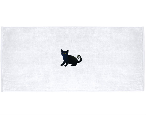 Celopotištěný sportovní ručník Halloween cat