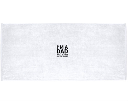 Celopotištěný sportovní ručník I'm a dad, what is your superpow
