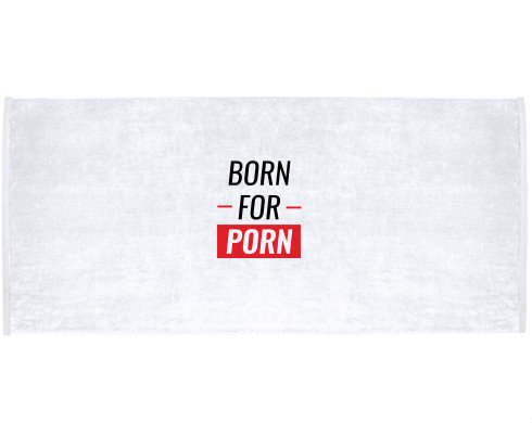Celopotištěný sportovní ručník Born for porn