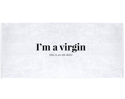 Celopotištěný sportovní ručník I'm a virgin