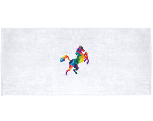Celopotištěný sportovní ručník Kůň z polygonů
