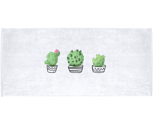 Celopotištěný sportovní ručník Kaktusy