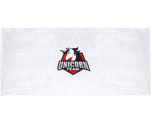 Celopotištěný sportovní ručník Unicorn team