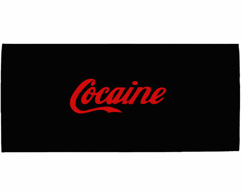 Celopotištěný sportovní ručník Cocaine