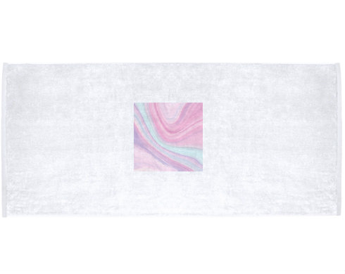 Celopotištěný sportovní ručník Růžový abstraktní vzor