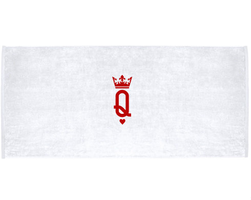 Celopotištěný sportovní ručník Q as queen
