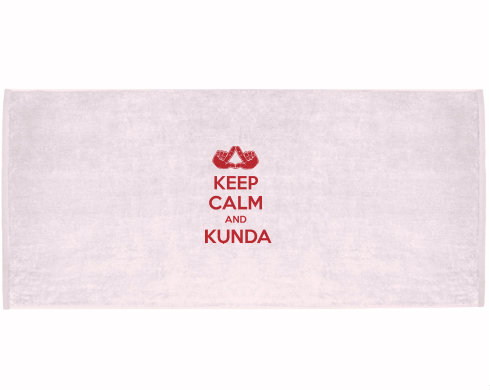 Celopotištěný sportovní ručník Keep calm and Kunda