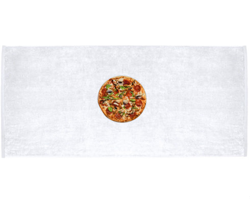 Celopotištěný sportovní ručník pizza