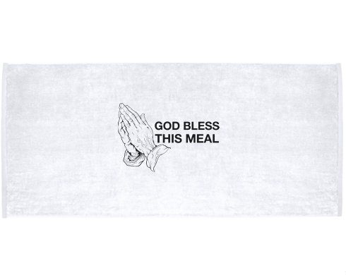 Celopotištěný sportovní ručník GOD BLESS
