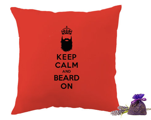 Levandulový polštář Keep calm beard