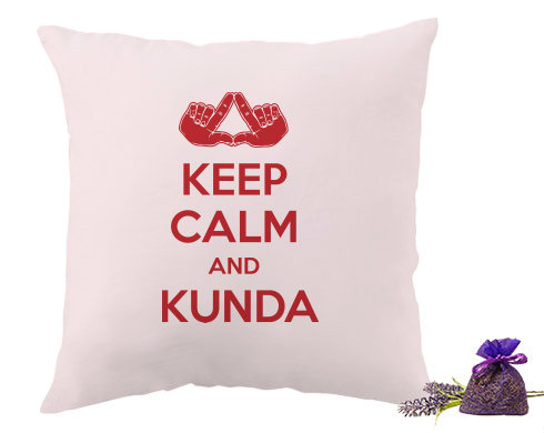 Levandulový polštář Keep calm and Kunda