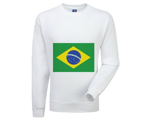 Pánská mikina bez kapuce Brazilská vlajka