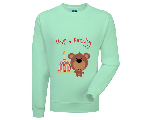 Pánská mikina bez kapuce Happy Birthday Bear