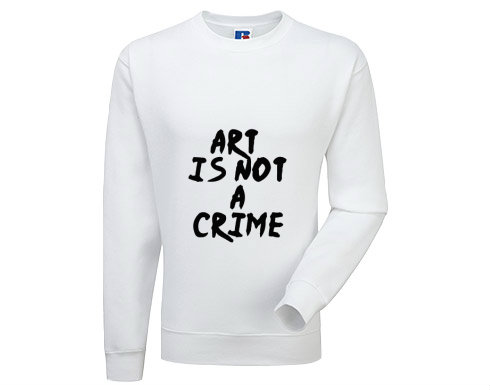 Pánská mikina bez kapuce Art is not a crime