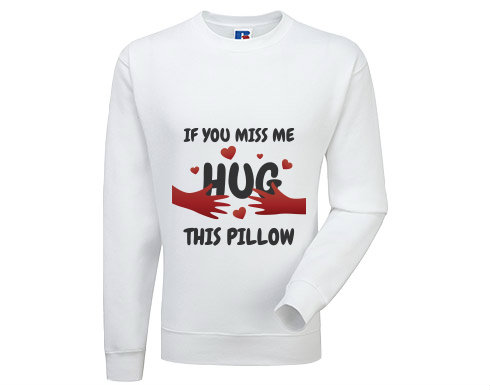 Pánská mikina bez kapuce Hug this pillow