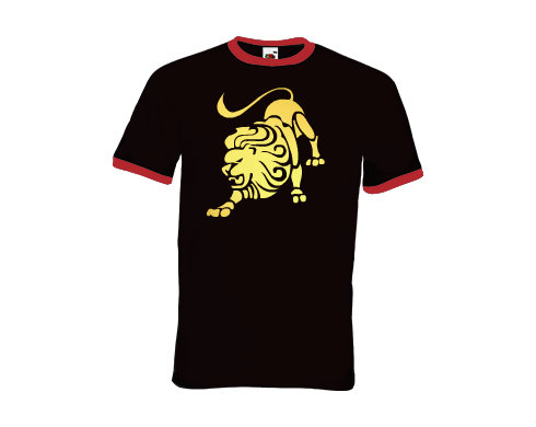 Pánské tričko s kontrastními lemy Lev