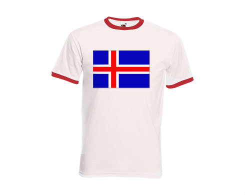 Pánské tričko s kontrastními lemy Island