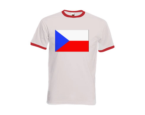 Pánské tričko s kontrastními lemy Česká republika