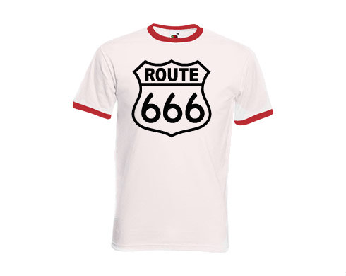 Pánské tričko s kontrastními lemy route666
