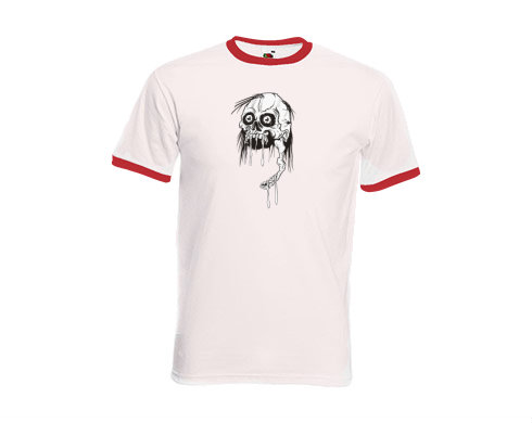 Pánské tričko s kontrastními lemy Halloween Skull