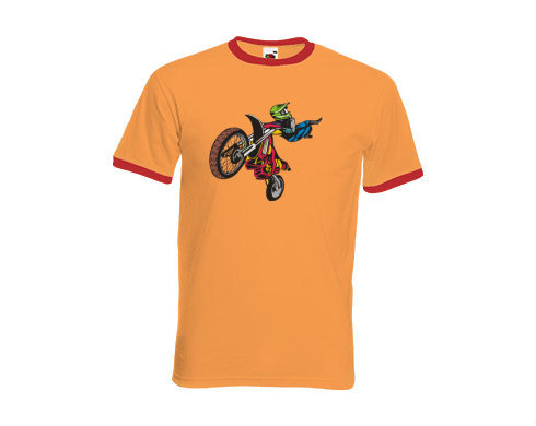 Pánské tričko s kontrastními lemy Motorkář