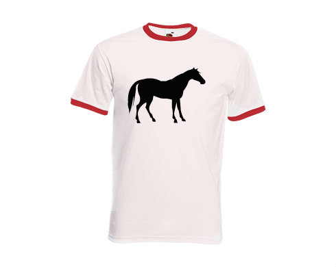 Pánské tričko s kontrastními lemy Kůň