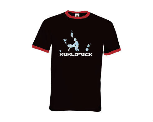 Pánské tričko s kontrastními lemy Bublifuck